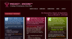 Desktop Screenshot of projectencore.org