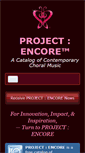 Mobile Screenshot of projectencore.org