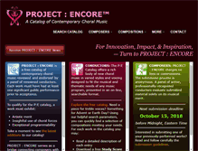 Tablet Screenshot of projectencore.org